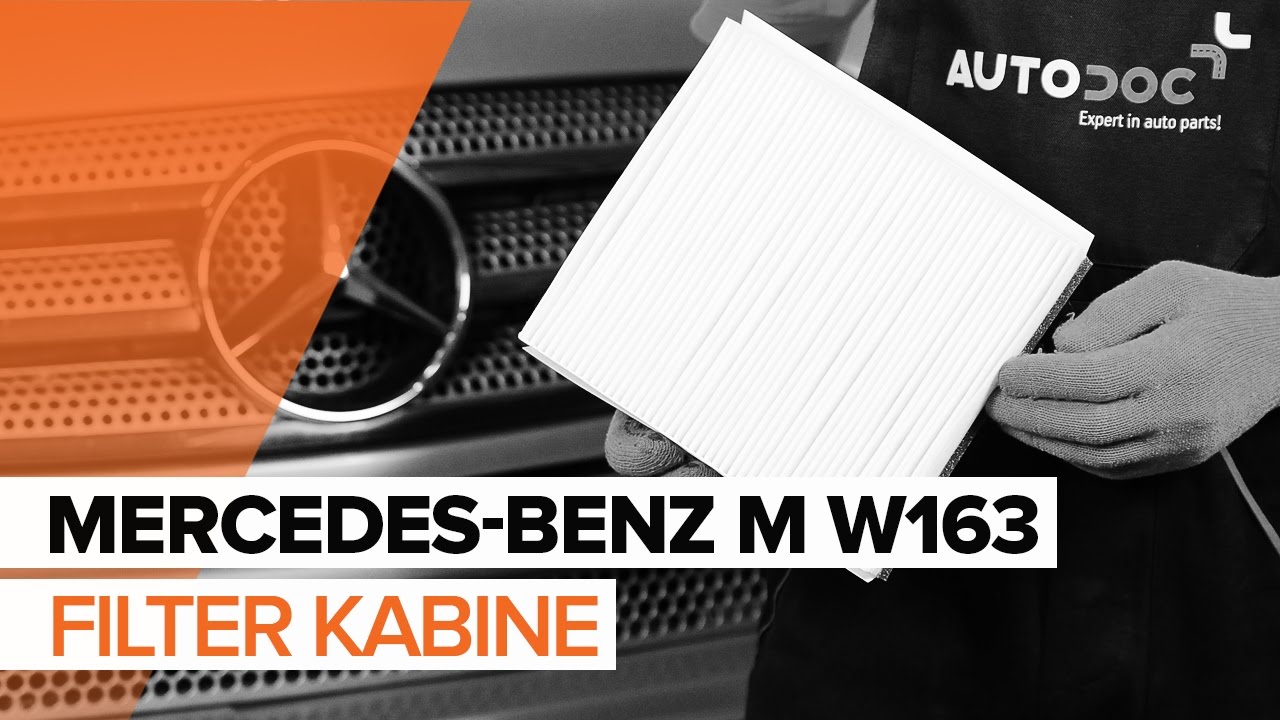 Kako zamenjati avtodel filter notranjega prostora na avtu Mercedes ML W163 – vodnik menjave