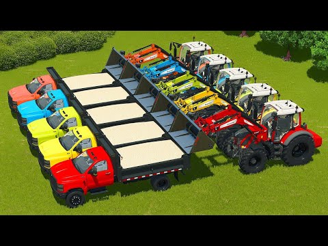 LOAD AND TRANSPORT RICE WITH FENDT TRACTORS - Farming Simulator 25