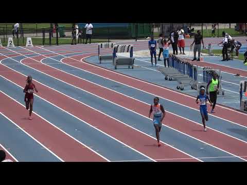 Girls 200m Dash 9-10 Year Old Semi Finals Heat 1- 44th Annual Northwest Track and Field Classic 2019