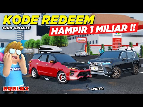 BANYAK KODE REDEEM BARU HAMPIR 1 MILIAR DAN MOBIL LIMITED !! REVIEW CDID UPDATE - Roblox Indonesia