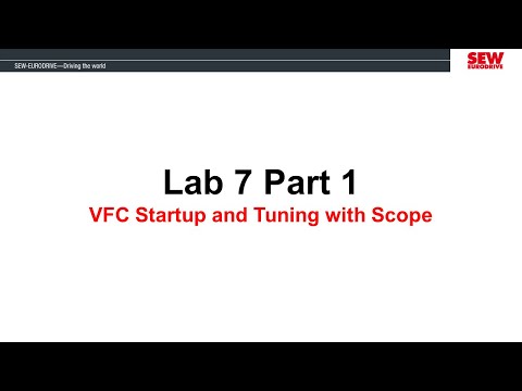 MOVIDRIVE® B Training Session 6 - Lab 7 Part 1 - VFC Startup and Tuning with Scope