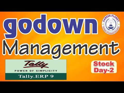 Tally ERP-9 Godown Creation/ Goods Transfer from one Godown to another Godown|Hindi|Stock Mgt. Tally Video