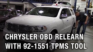 Chrysler OBD relearn with the 92-1551 TPMS Tool