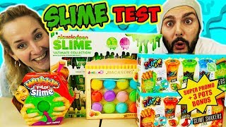 MEGA SLIME HAUL - Kaan & Nina im ULTIMATIVEN SLIME TEST - Nickelodeon VS DIY Schleim, Macaron Slime