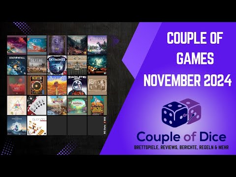 Couple of Games - November 2024 - Brettspiel Monatsrückblick