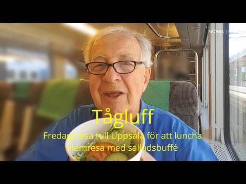 2021-07-02 TÅGLUFF - Fredagsresa ttill Uppsala för att luncha - Hemresa med salladsbuffé