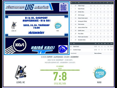 U16  LEHEL HC  -   KASI  /ÖSSZEFOGLALÓ/ 2022.10.30. JÁSZBERÉNY