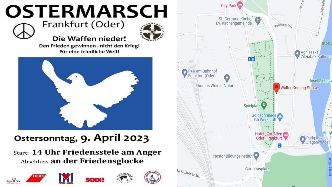 Live: Ostermarsch 2023 in Frankfurt (Oder)