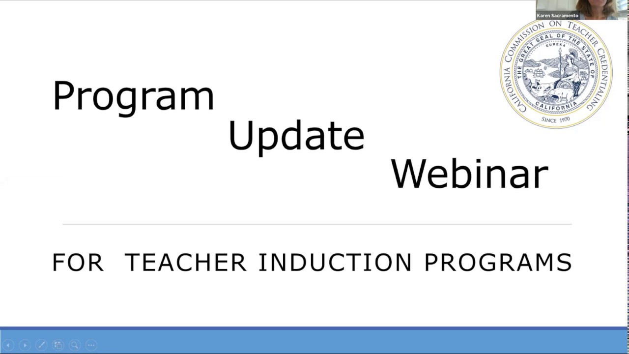 Program Update Webinar for Teacher Induction Programs