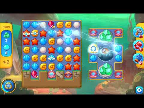 Fishdom 5989 Hard Level - 13 moves - NO BooSTERS