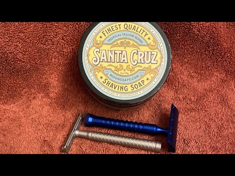 SHIELD AC vs Razorock Hawk V2 artist club razor comparison. Moon Santa Cruz soap