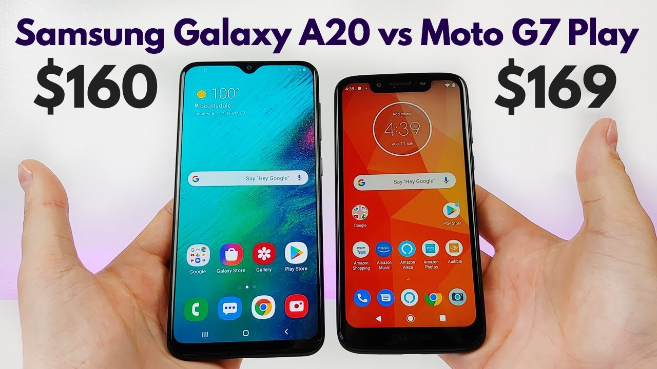 Samsung Galaxy A20 vs Moto G7 Play - Two Great Budget Phones Under $200!