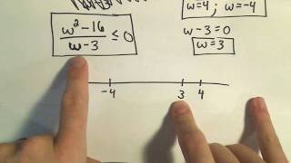 Solving a Rational Inequality, More Examples - Example 1