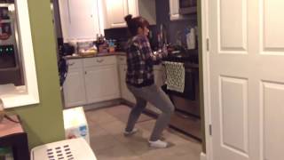 Caught mom dancing to apple bottom jeans while cooking tacos