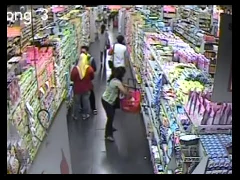 CCTV AKSI KOMPLOTAN PENCURI SUSU DI SUPERMARKET - SURABAYA
