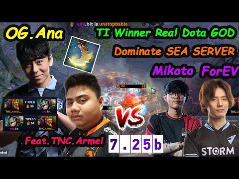 OG Ana [Slark] TI Winner Feat TNC.Armel vs BOOM.Mikoto Top1 MMR Dota 2 pro Gameplay