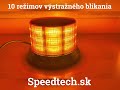 LED maják oranžový 12V / 24V - 96x0,5W LED / ECE R65 R10 / s pevným uchytením (ø170x110mm) - Video Youtube