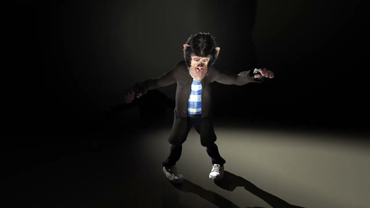 Chimpanzee High quality character full Rigged and Animated 3D Model