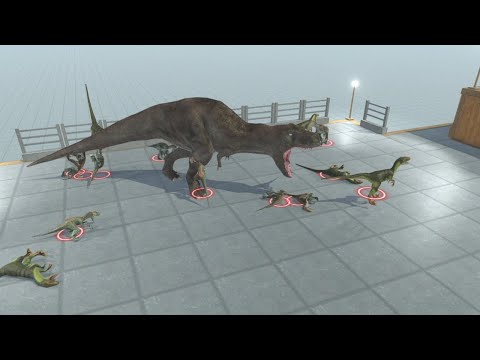 RAPTORS AND DEINONYCHUS team up vs all Units Animal Revolt Battle Simulator