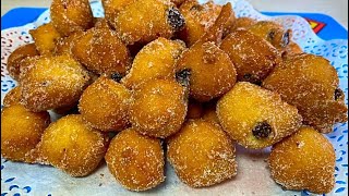 Castagnole Ubriache con Uvetta e Rum