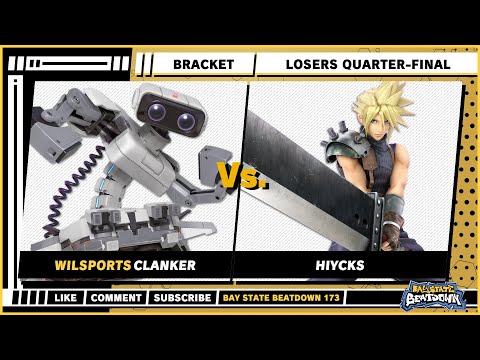 Bay State Beatdown 173 - Losers Quarter-Final - Clanker (R.O.B) VS Hiycks (Cloud) - SSBU Singles