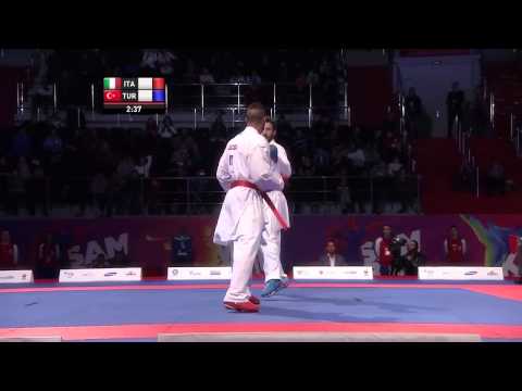 Karate Men's Kumite +84kg  MANISCALCO vs ERKAN  World Combat Games 2013 youtube original