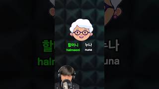 Family Korean Language Quiz time for beginner