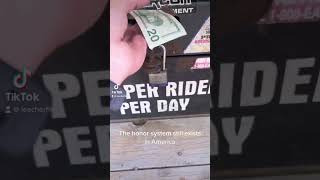 The honor system still exists in America #shorts #moto #usa