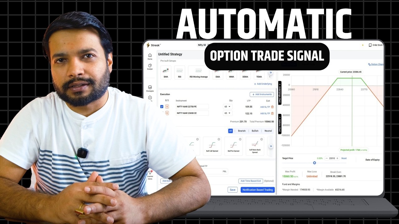 Streak By Zerodha New Update: Option Semi Algo Trading (Free for Zerodha Users)