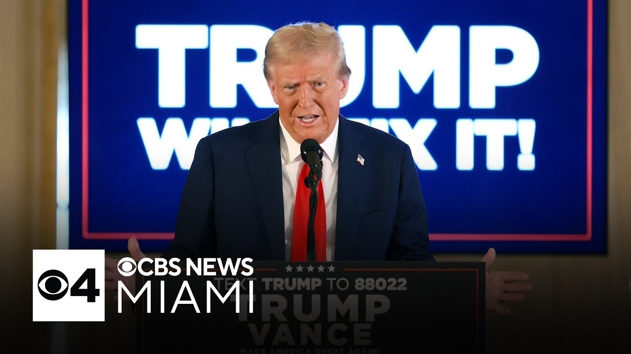 Trump speaks from Mar-a-Lago, focusing on immigration a week before Election Day