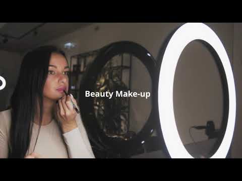 Goapa Žiedinė LED lempa Led Ring light su trikoju stovu, telefono laikikliu ir „Bluetooth“ valdymo pulteliu video