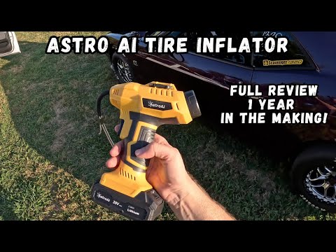 AstroAI Tire Inflator Portable Air Compressor (Up to 150 PSI) Tire Pump for Car 12V DC Digital Air Pump with 12 LEDs Super Bright Light for Bicycle, Motorcycle, Automotive Car Accessories video review thumbnail