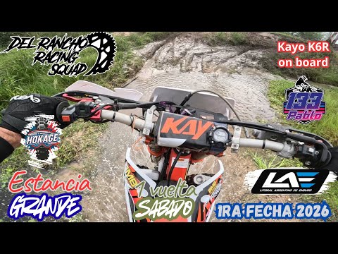 Kayo K6R 250 / Enduro LAE 2026 fecha 1 / vuelta de sábado Estancia Grande #enduro #gopro #moto #kayo
