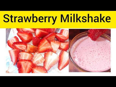 Fresh Strawberry Milkshake Recipe by Cooking with Arshia|| How to make Strawberry Milkshake||