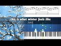 JVKE This Is What Winter Feels Like Accurate Piano Tutorial With Sheet Music