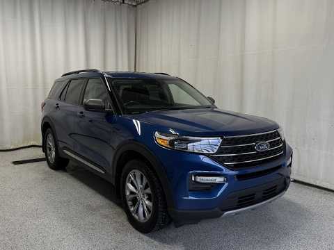2022 Ford Explorer XLT 4WD in Blue for sale at Park Mazda in Sherwood Park, AB