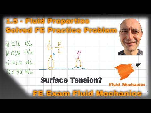 FE Exam Fluid Mechanics - 1.5 - Practice Problem - Fluid Properties