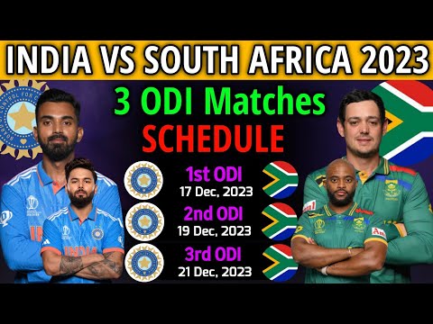 India vs South Africa Series Schedule 2023 | India Next Series | Ind vs Sa ODI Series 2023 Schedule