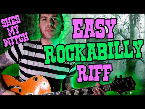 Easy Rockabilly Guitar Lesson - She's My Witch - Kip Tyler - WITH TABS