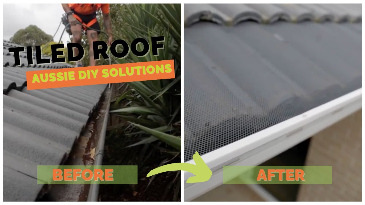 Tiled Roof Gutter Guard Installation 