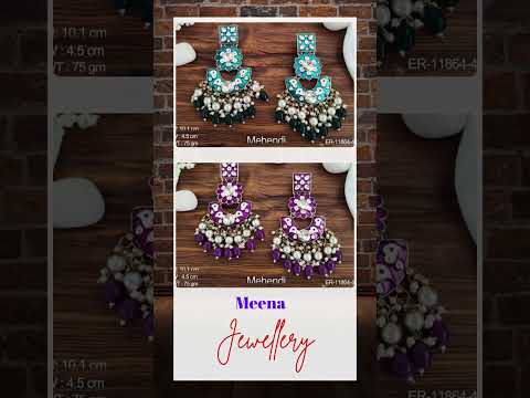 Meena jewelry mehendi polish party wear beautiful fancy styl...