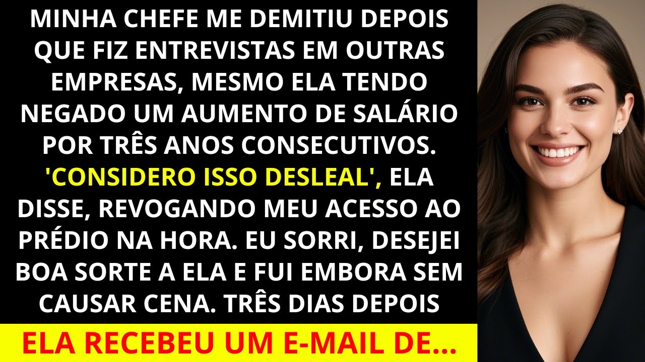 Minha chefe me demitiu por estar procurando emprego depois de negar aumentos por 3 anos. Ela não..