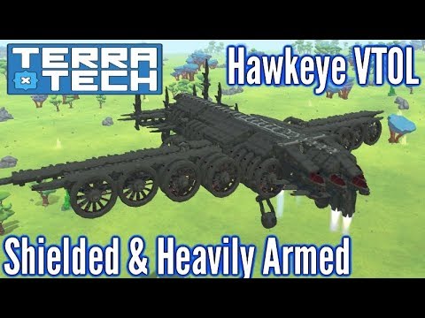 Terratech | Hawkeye VTOL - Shielded & Armed | Terratech v1.0.1.5 Gameplay
