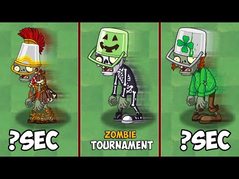 PvZ 2 Tournament - 16 Random Bucket Head Zombie Vs Bucket Head Zombie - Who is fastest?