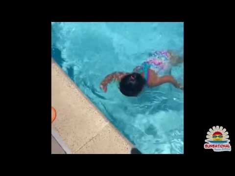 Little 2 year old performs Sunsational Safety Sequence