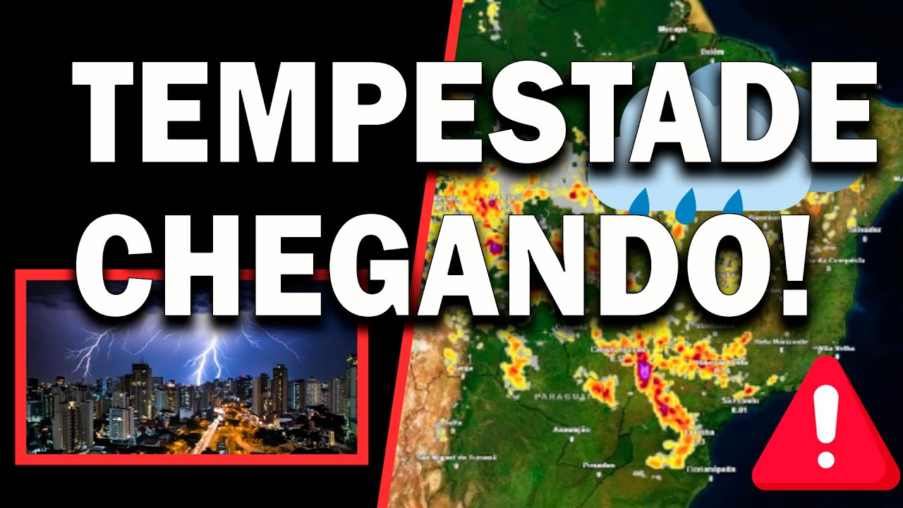 🔴 URGENTE! CICLONE CHEGANDO? - PREVISÃO DE TEMPESTADES (AO VIVO) 🔴 ALERTA VERMELHO DE CHUVA