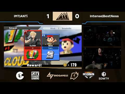 Flatiron 3 Losers Quarter-Finals - Intense|BestNess (Ness) vs IMT|ANTi (Mario/Cloud)