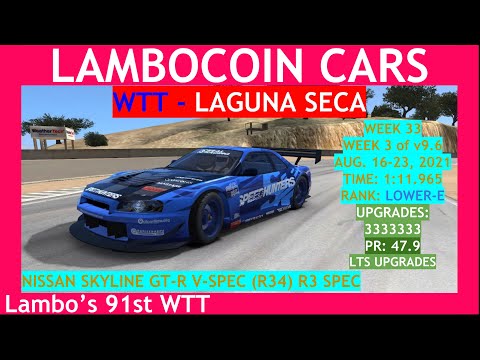 WTT 8/16/21 - Nissan Skyline GT-R (R34) R3 Spec at Laguna Seca