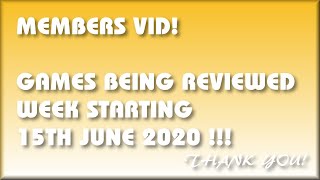 A warm welcome to you! The games next week will be...