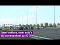 Boeren op weg naar protest vertragen verkeer op snelwegen